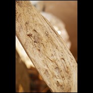 Commode avec structure en bois de hêtre massif avec lianes solides et pierre d'améthyste du Brésil PC-Amethyst Lianes