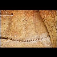 Commode avec structure en bois de hêtre massif avec lianes solides et pierre d'améthyste du Brésil PC-Amethyst Lianes