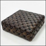Browny Leather Ottoman 176-Browny Leather
