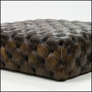 Browny Leather Ottoman 176-Browny Leather
