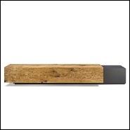 Banc en bois de cèdre aromatique naturel et massif et en acier brut 154-Cedar and Steel