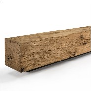 Cedar and steel bench in solid natural cedar wood 154-Cedar and Steel
