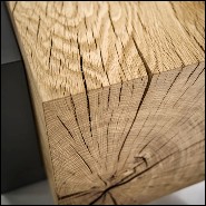 Banc en bois de cèdre aromatique naturel et massif et en acier brut 154-Cedar and Steel