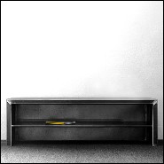 Buffet TV avec structure tout en acier forgé brut finition sombre 147-Strong Raw Steel