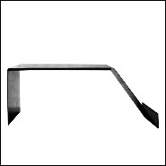 Table basse avec structure tout en acier forgé finition sombre 147-Raw Steel Mag
