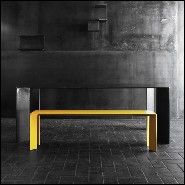Banc avec structure tout en acier forgé avec peinture laquée de haute qualité 147-Laqué Yellow