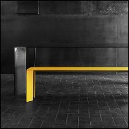 Bench all in wrought Steel with high quality lacquered paint 147-Laqué Yellow
