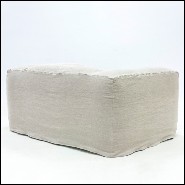 Fauteuil avec structure en bois massif recouvert avec tissu amovible de haute qualité couleur crème 176-Phantom