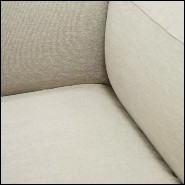 Fauteuil avec structure en bois massif recouvert avec tissu amovible de haute qualité couleur crème 176-Phantom