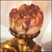 Fauteuil avec structure en bois de hêtre massif recouvert de peau d'alligator teinté noir naturel PC-Croco Black Bronze