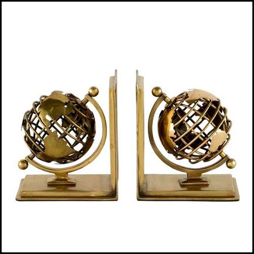 Serre - Livres 24- Globe | Globe Bookend decor - Pacific Compagnie.