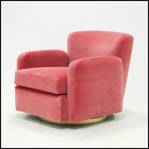 Armchair with structure in solid wood covered with high quality Darling velvet fabric 176-Darling