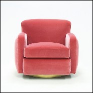 Fauteuil avec structure en bois massif recouvert de velours Darling de haute qualité 176-Darling
