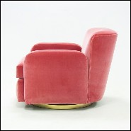 Fauteuil avec structure en bois massif recouvert de velours Darling de haute qualité 176-Darling