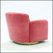 Fauteuil avec structure en bois massif recouvert de velours Darling de haute qualité 176-Darling