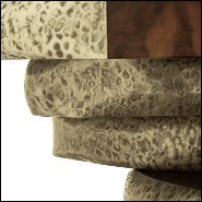 Table d'appoint avec structure en placage de palissandre et de bois de noyer avec laiton massif 155-Walnut Slices