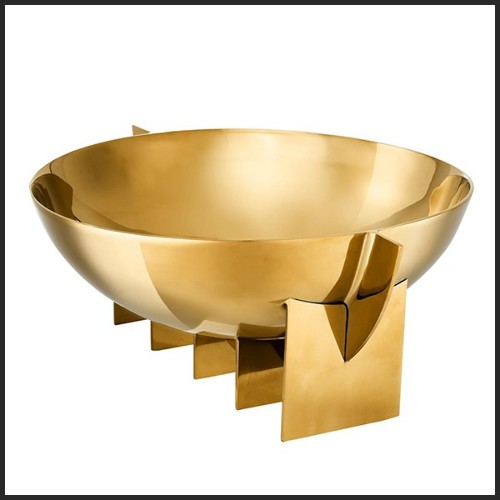 Bowl in stainless steel gold finish 24-Gothman Gold