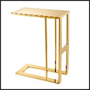 Side table with structure in stainless steel gold finish 24-All Gold