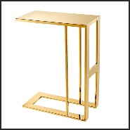 Table d'appoint avec structure en acier inoxydable finition Gold 24-All Gold