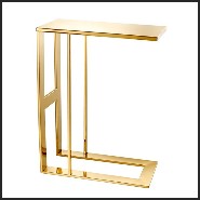 Table d'appoint avec structure en acier inoxydable finition Gold 24-All Gold