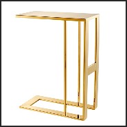Table d'appoint avec structure en acier inoxydable finition Gold 24-All Gold