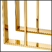 Table d'appoint avec structure en acier inoxydable finition Gold 24-All Gold
