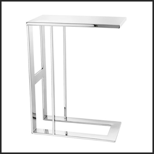 Side table with all the structure in polished stainless steel 24-All Chrome