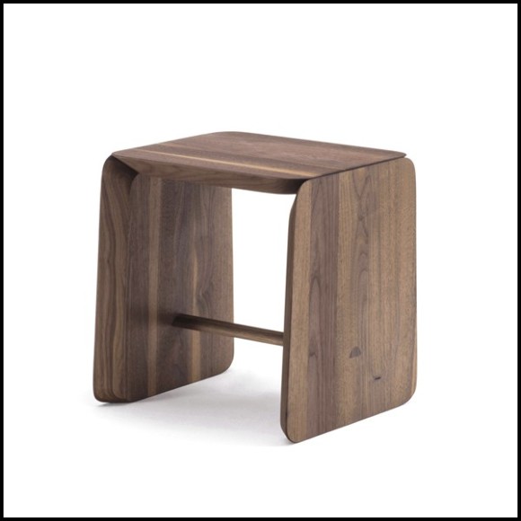 Stool in Solid Walnut Wood 154-Pampa