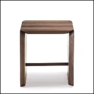 Tabouret en bois de noyer massif poli traité à l'extrait de pin naturel 154-Pampa