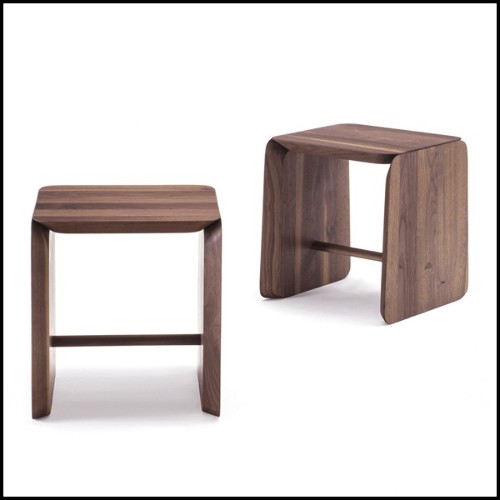 Stool in Solid Walnut Wood 154-Pampa