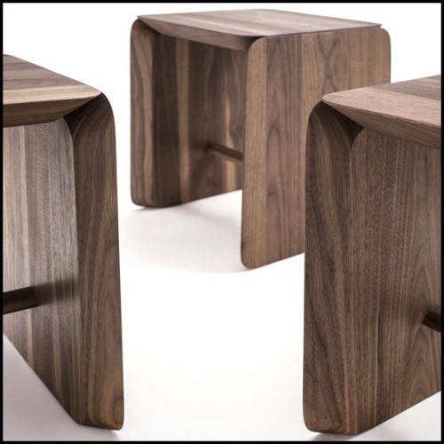 Stool in Solid Walnut Wood 154-Pampa