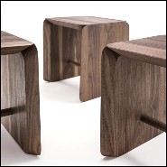 Stool in Solid Walnut Wood 154-Pampa