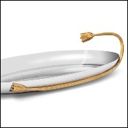 Tray gold in polished stainless steel with 24-karat gold-plated stalk 172-Gold stalk