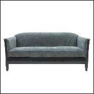 Sofa with high quality velvet fabric and with structure in solid wood 176-Peterson Triple