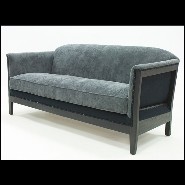 Sofa with high quality velvet fabric and with structure in solid wood 176-Peterson Triple