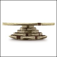 Walnut Slices Brassed Coffee Table 155-Walnut Slices