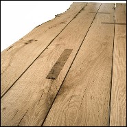 Natural and Burnt Oak Raw Dining Table 154-Oak Raw