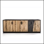 Buffet avec toute la structure en bois brut de chêne massif 154-Burnt Oak Raw