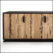 Natural and Burnt Oak Raw Sideboard 154-Burnt Oak Raw