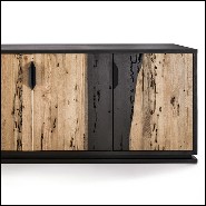 Buffet avec toute la structure en bois brut de chêne massif 154-Burnt Oak Raw