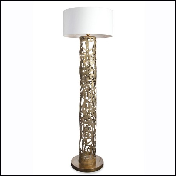 Floor lamp with all base in solid forged bronze 179-Anna