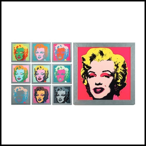 Set de 10 portraits de Marylin Monroe Pop Art PC-Marylin Monroe