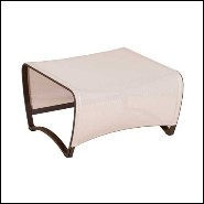 Pouf en aluminium blanc 46 - Jet Stream - Pacific Compagnie.