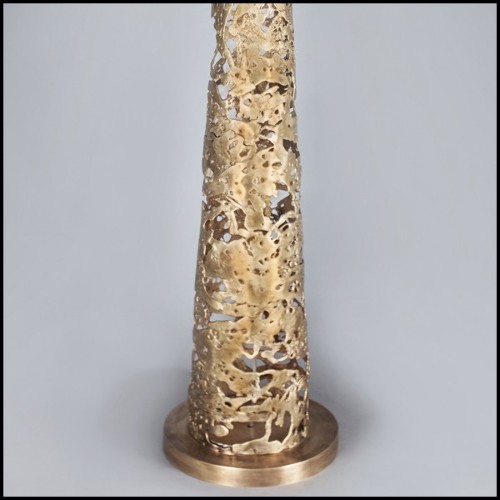 Floor lamp with all base in solid forged bronze 179-Ella