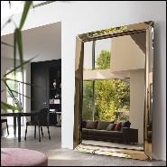Grand miroir avec cadre en verre finition bronze 146-Art Frame Bronze