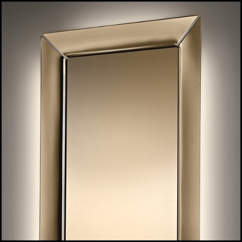Grand miroir avec cadre en verre finition bronze 146-Art Frame Bronze