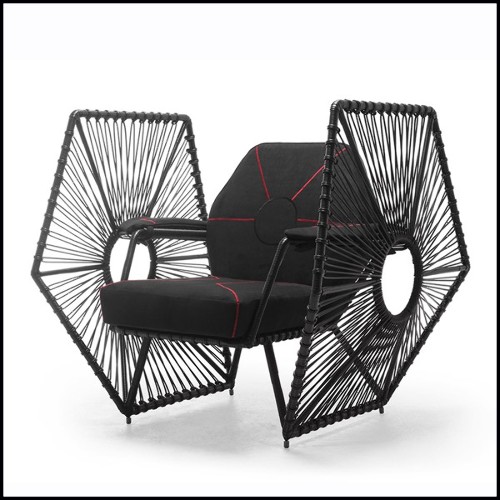Armchair white finish with grey back and seat 178-Star Wars Fighter