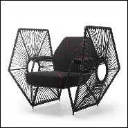 Fauteuil avec structure finition blanche et avec dossier et assise gris 178-Star Wars Fighter