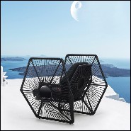 Fauteuil avec structure finition blanche et avec dossier et assise gris 178-Star Wars Fighter