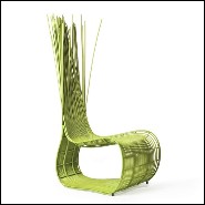 Chaise avec structure en acier finition rouge verte ou naturelle 178-Bundle Lounge